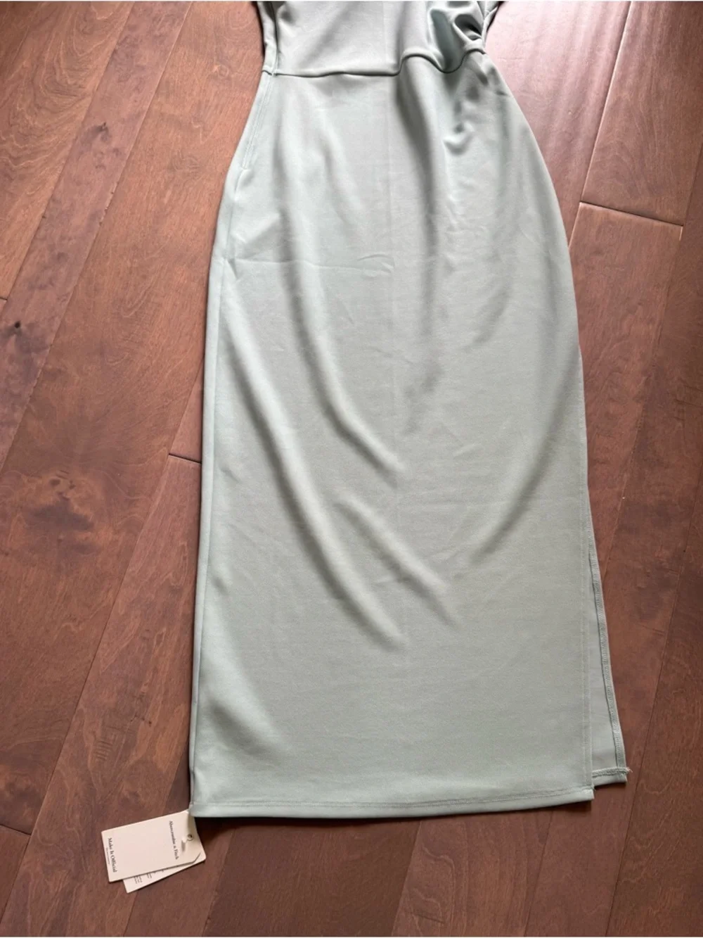 NWT Abercrombie and Fitch Asymmetrical Ruched Maxi Dress